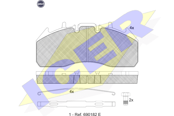 Set placute frana,frana disc 151831 G ICER